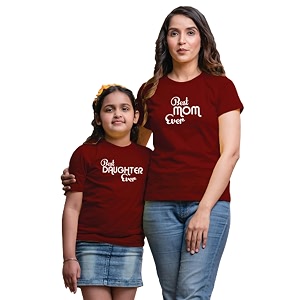 Mom Daughter Combo T-Shirts Best Mom Ever