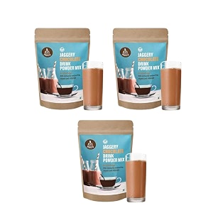 moms harvest jaggery chocolate drink powder mix  family pack of 3 200g x 3  600g