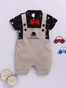 moms love dungaree for baby girls casual printed cotton blend