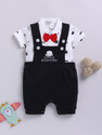 Mom's Love Dungaree For Baby Girls Casual Printed Cotton Blend