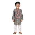 The Mom Store Boys Printed Cotton Kurta