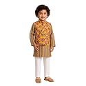 The Mom Store Boys Printed Cotton Kurta