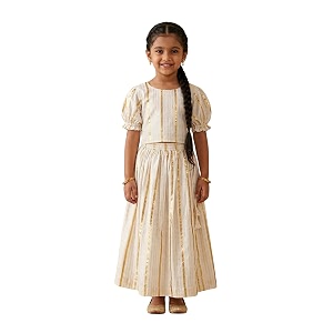 The Mom Store Girls Skirt Lehenga Set