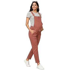 the mom store maternity and nursing dungaree dress  denim with elasticated waist  adjustable shoulder straps  trendy pre and post pregnancy dress