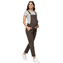 The Mom Store Maternity And Nursing Dungaree Dress | Denim With Elasticated Waist | Adjustable Shoulder Straps | Trendy Pre And Post Pregnancy Dress