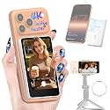 Moman Vlog Selfie Monitor Screen with 4K 60fps &amp; Encrypted Private Wireless for iPhone 17 Series, Magnetic Back Camera Monitor, P2P Link, 164 ft Range for TikTok, YouTube, Vlogging (White)