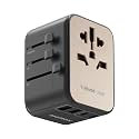 MOMAX Universal Travel Adapter, PD 35W Fast International Power Adapter, 3 USB C & 2 USB A, Worldwide Travel Plug Adapter, International Power Adapter for Europe, USA, Japan, Australia (Type C/A/G/I)