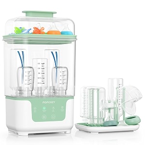 momcozy new modular nesting 4 in 1 compact bottle sterilizer and dryer