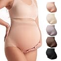 Momcozy Women's Maternity Underwear, High-Waist Seamless Over-Bump Briefs