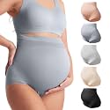 Momcozy Women's Maternity Underwear, High-Waist Seamless Over-Bump Briefs