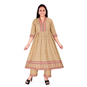 Momenta Womens Pure Cotton Maternity Kurta Set