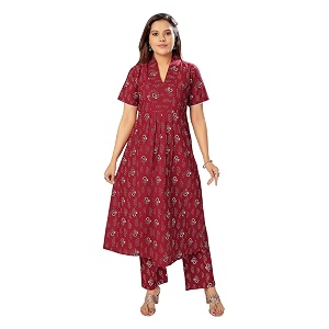 Momenta Womens Pure Cotton Maternity Kurta Set