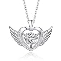 MomentWish Moissanite Necklace for Women, 0.5/1 Carat Sterling Silver