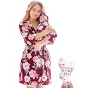 Mommy and Me Robe and Swaddle Set | Maternity Robe Matching Baby Girl, Boy