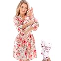 Mommy and Me Robe and Swaddle Set | Maternity Robe Matching Baby Girl, Boy