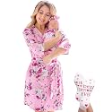 Mommy and Me Robe and Swaddle Set | Maternity Robe Matching Baby Girl, Boy