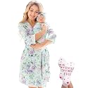 Mommy and Me Robe and Swaddle Set | Maternity Robe Matching Baby Girl, Boy
