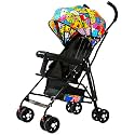 Premium Baby Stroller Lightweight Foldable Travel Stroller for Kids (6 Months to 4 Years) | 360 ° Shock-Absorbing Wheels, UV Protection Canopy, Bottle Holder, Storage Basket (Cartoon Splash)