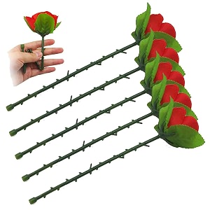 momomage 5 pcs folding rose appearing rose magic prop easy to do magic tricks silk to rose flower magic accessories gimmick illusion