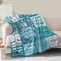Moms Birthday Gifts from Daughter Son - Throw Blankets Gift for Mom - World's Best Mom Ever Gifts - Christmas Valentines Day Anniversary Mothers Day Present for Mama - Mother Life Soft Blanket 60"x80"