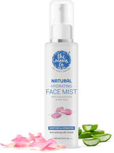 the moms co natural hydrating face toner  mist spray  with rose water men  women 100 ml