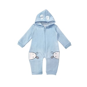 moms love ml girls inf rabbit romper baby and toddler sleepers mls22634xxgrmp_mblue_03-06mnth