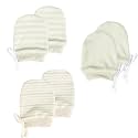MOMSMENU Newborn Mittens No Scratch baby mitts with string 3 Pack 0-12month