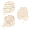 MOMSMENU Newborn Mittens No Scratch baby mitts with string 3 Pack 0-12month
