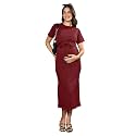 MomToBe Women39s Bodycon Calf Length Polyester Maternity