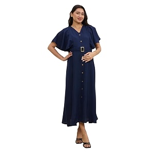 MomToBe Womens Cotton Maternity Dress Nursing