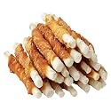 MON2SUN Dog Treats, 5 Inch Chicken Wrapped Rawhide Sticks, 8.82 oz
