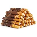 MON2SUN Dog Treats, 5 Inch Triple Flavor Wrapped Rawhide Sticks, 21.16oz
