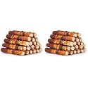 MON2SUN Dog Treats, Triple Flavor 6 Inch Chicken Liver Duck and Chicken Wrapped Rawhide Sticks, Teeth Cleaning Snacks for Medium Dogs, 35.27 oz (20 Count-Pack of 2)
