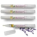 MONA BRANDS Revitalizing Natural Nail Oil Cuticle PEN with 14 Plant oils | Restores & Protects Damaged Cuticles & Nails | Moisturizes, Strengthens, Soothes, Shines (4-PK LAVENDER (2.5 mL each))