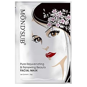 mondsub pure rejuvenating amp renewing beauty face masks sheets pack of 1 x 25g