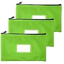 Money Bank Deposit Bag with Zipper, Cash Pouch, Light green, 11x6 in, (3)