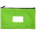 Money Bank Deposit Bag with Zipper, Cash Pouch, Light green, 11x6 in, (1)