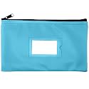 Money Bank Deposit Bag with Zipper, Cash Pouch, Light blue, 11x6 in, 1 Pack