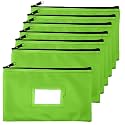 Money Bank Deposit Bag with Zipper, Cash Pouch, Light green, 11x6 in, (7)