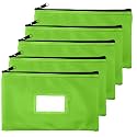 Money Bank Deposit Bag with Zipper, Cash Pouch, Light green, 11x6 in, (5)