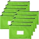 Money Bank Deposit Bag with Zipper, Cash Pouch, Light green, 11x6 in, (10)