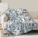 Money Blanket 100 Dollar Bills Print Gifts for Men Boys Women Kids Birthday Christmas Valentine Presents for Dad Mom Husband Wife Teens Wealth Theme Decor Bedroom Living Room Soft Cozy Throws 60"x80"