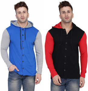 money leaf men solid casual multicolor shirt