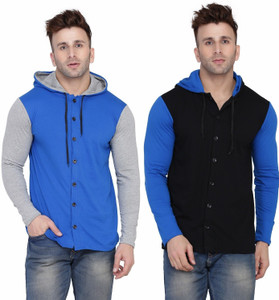 money leaf men solid casual multicolor shirt