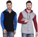 Money Leaf Men Self Design, Solid Casual Multicolor Shirt