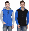 Money Leaf Men Solid Casual Multicolor Shirt