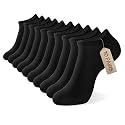 MONFOOT 10-20 Pairs Low Cut Cotton Ankle Socks Women Men Moisture-Wicking