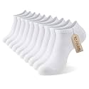 MONFOOT 10-20 Pairs Low Cut Cotton Ankle Socks Women Men Moisture-Wicking