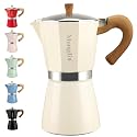 Mongdio Moka Pot Stovetop Espresso Maker, 12 Espresso Cup, 20 oz White