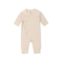 monica + andy Kimono Tie Long Sleeve One Piece, 100% Organic Baby Clothes for Girls & Boys, Preemie, Newborn & Infant